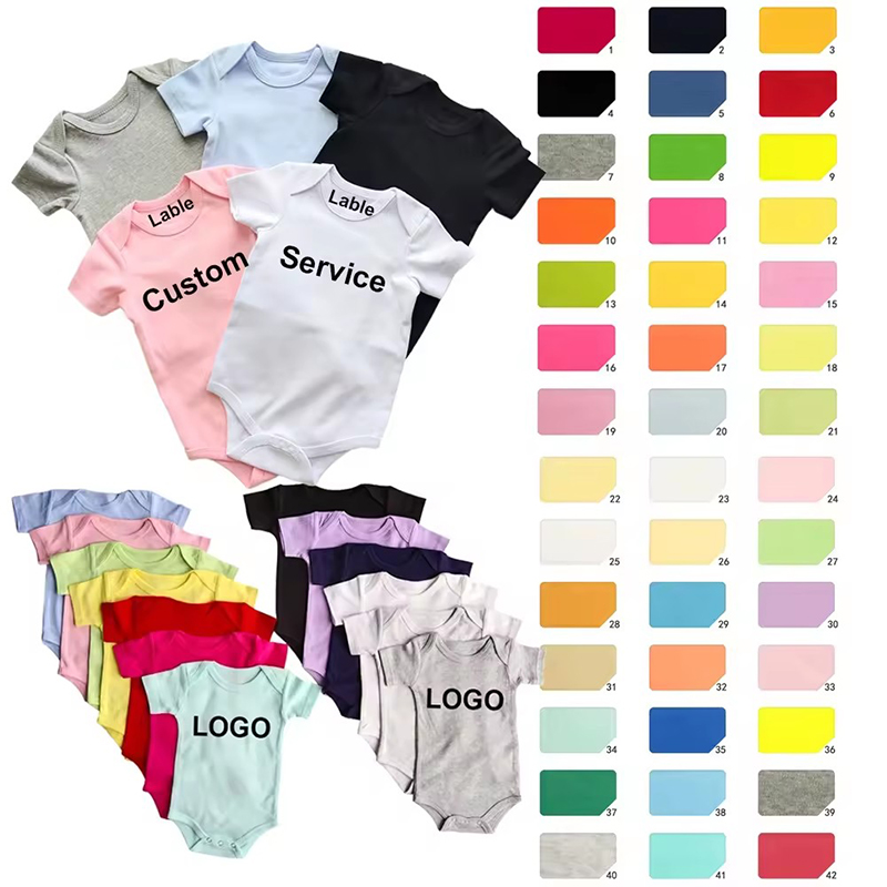 Prilagođena novorođenčad bebe onesie češljana pamučna djevojčica romper dojenčad bodysuit